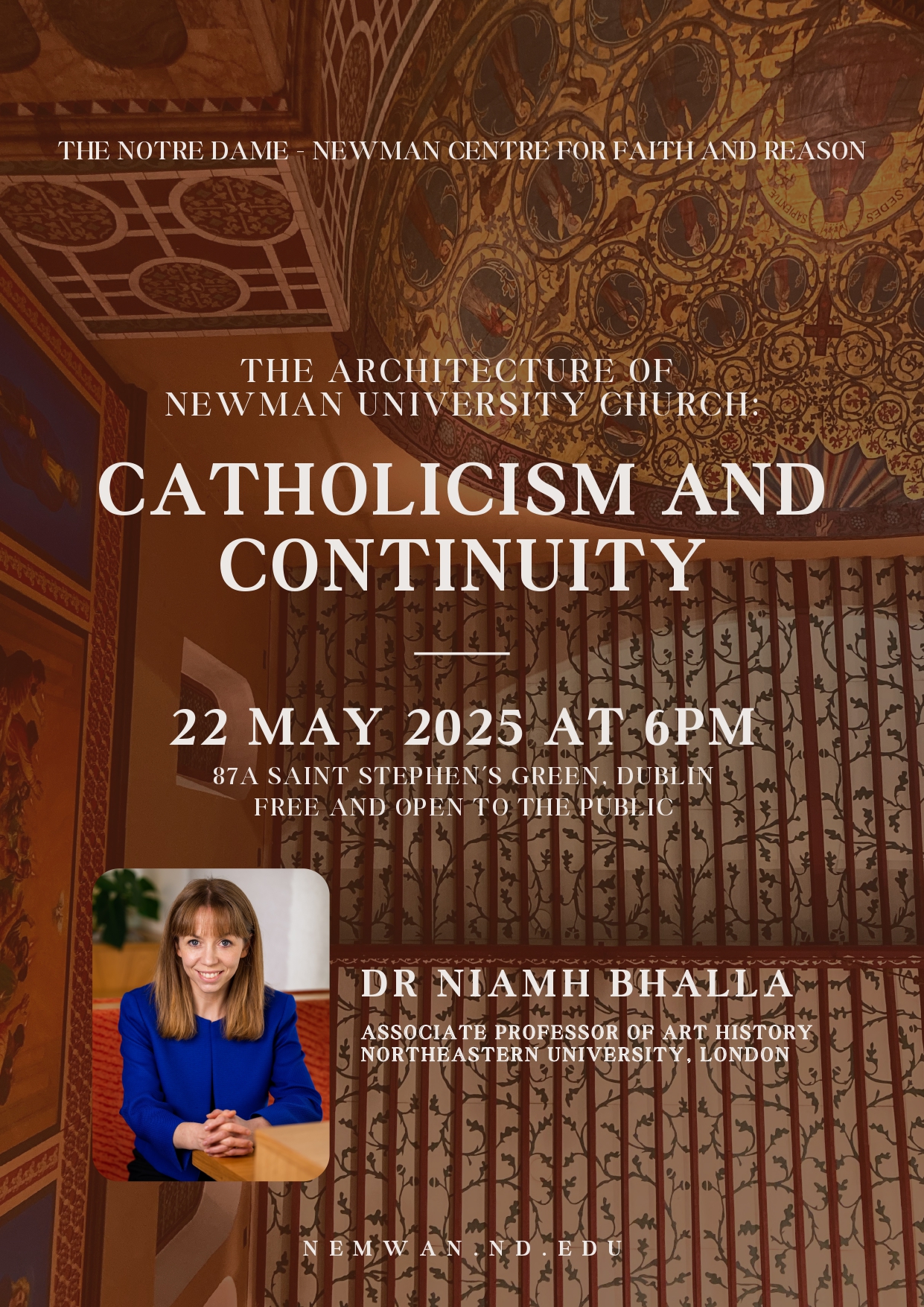 LECTURE: The Architecture of Newman University Church: Catholicism and Continuity (ND Newman Centre)